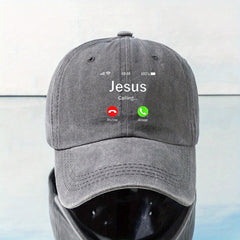 JESUS Calling Baseball Cap Washed Distressed Unisex Sun Hat