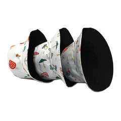 Mushroom Print Bucket Hat Sunscreen Fisherman Cap