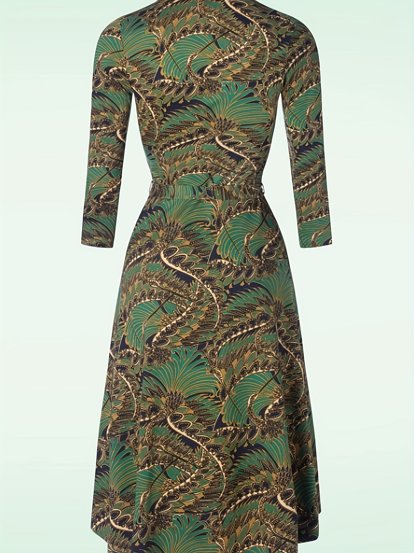  Retro Dress Women's Plus Allover Print