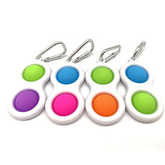 2pcs Fidget Toy Stress Relief & Mini Silicone Sensory Key Chain