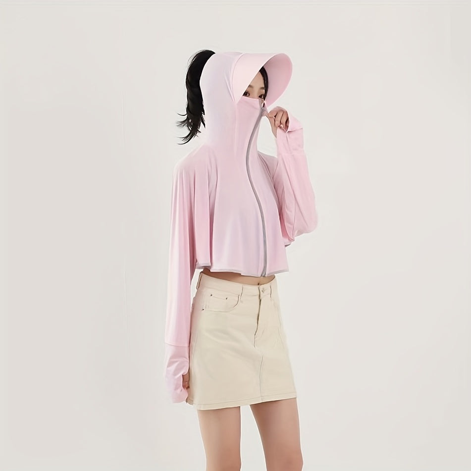 Ponytail Sunproof Shawl Summer Hoodie Sun Jacket UV Protection
