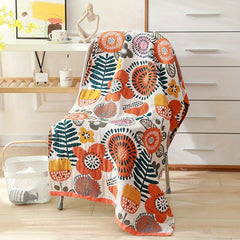 Flower Pattern Bath Sheet Soft and Absorbent Towel