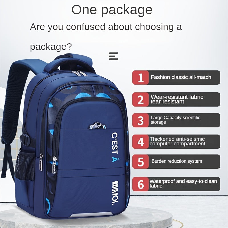 Large Capacity Waterproof Schoolbag for Primary Student
