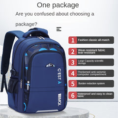 Large Capacity Waterproof Schoolbag for Primary Student