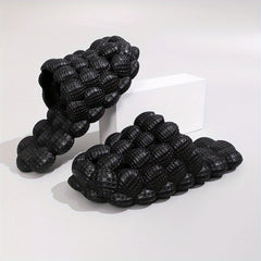 Unisex Round Toe Bubble Slippers Thick Sole Outdoor Sports Slip-On