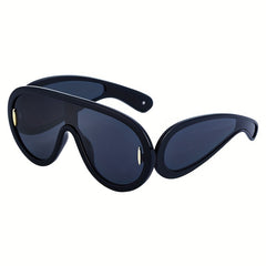 European American One-piece Large Frame Sunglasses Men's Women's Wide Leg Sports