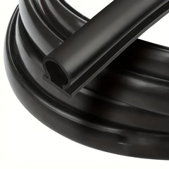 D-Shape Door Weather Stripping, Self-Adhesive Backing, Soundproofing Seal Strip