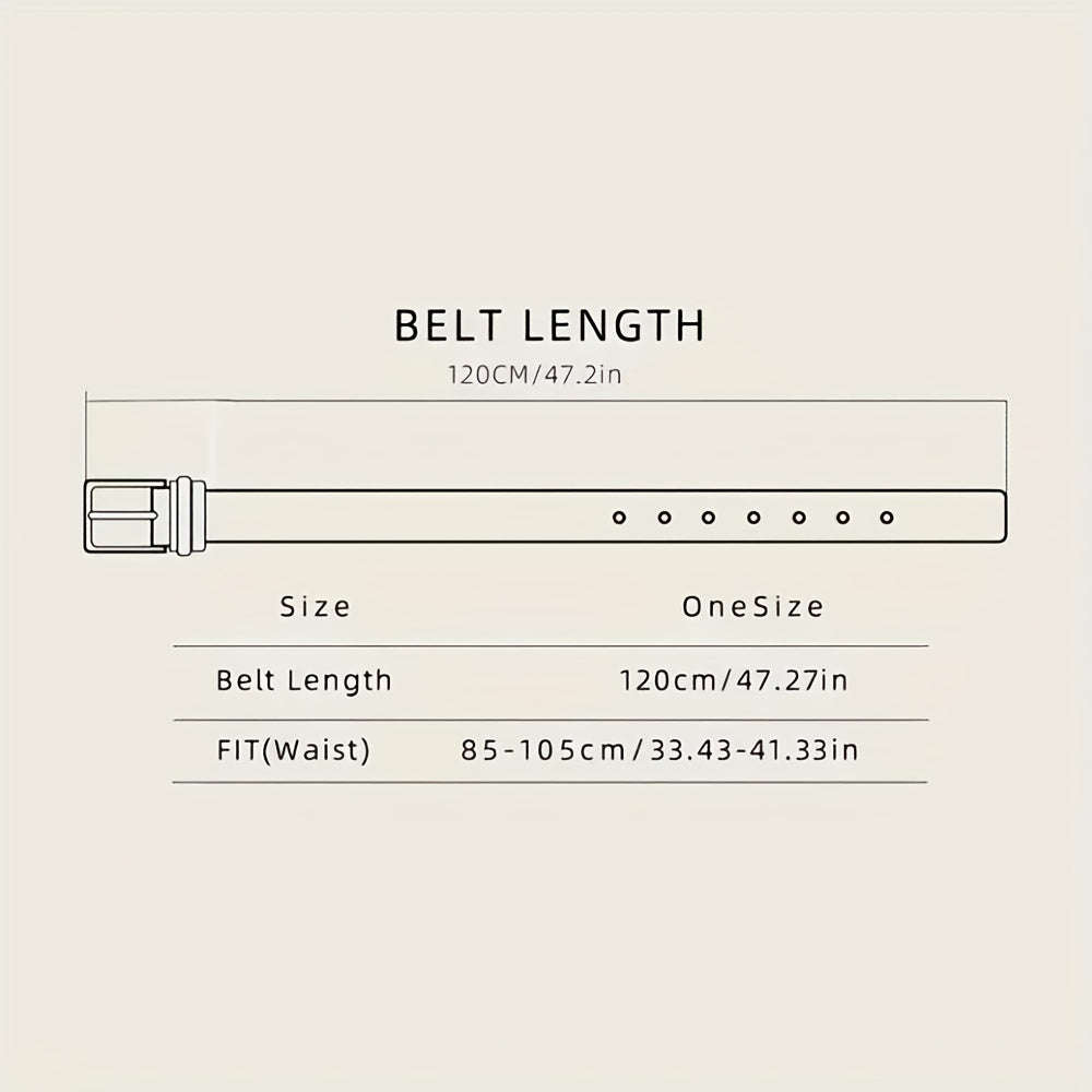 Men's Vintage Business Leather Belt with Scroll Buckle
