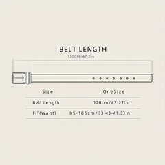 Men's Vintage Business Leather Belt with Scroll Buckle