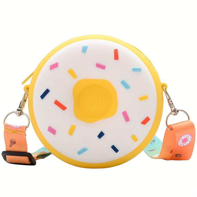 Donut Shaped Coin Purse Crossbody Bag for Girls