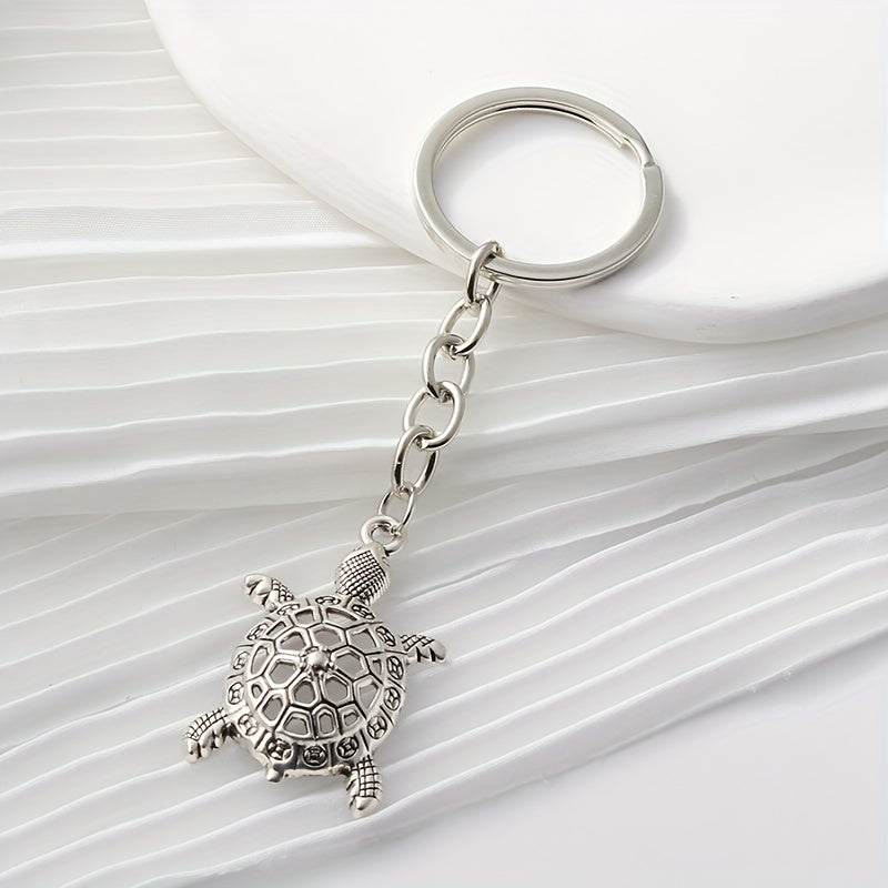 Turtle Keychain Metal Animal Key Ring Purse Bag Backpack Car Charm Gift