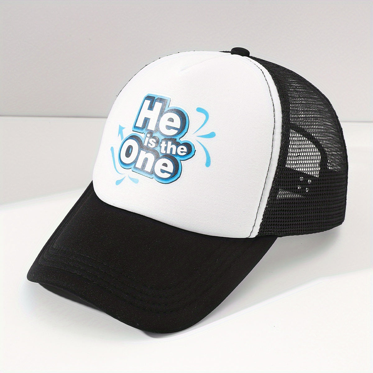 She Is The One Graphic Mesh Baseball Cap