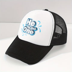 She Is The One Graphic Mesh Baseball Cap
