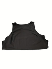  Solid Tank Top & Wide Leg Pants Set