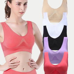 5pcs Hollow Vest Bras for Women Breathable & Elastic Wireless Lingerie