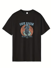Men's Motorcycle Rider Graphic Crew Neck T-Shirt