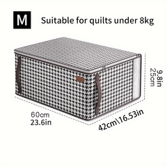 Houndstooth Clothes Storage Bag Sorting Box