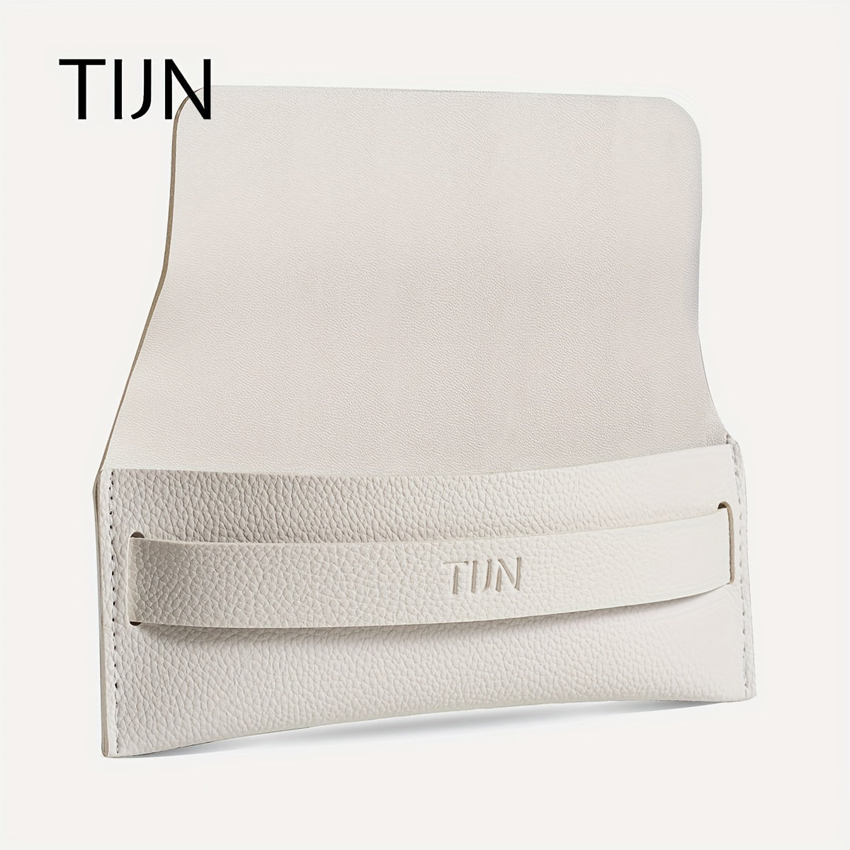 2pcs Litchi Embossed Glasses Bag Soft PU Leather Sunglasses Case