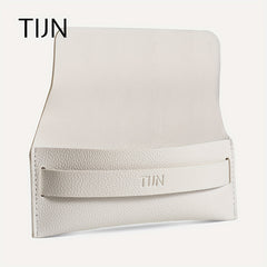 2pcs Litchi Embossed Glasses Bag Soft PU Leather Sunglasses Case