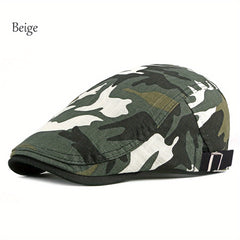 Men's Camo Beret Forward Hat Breathable
