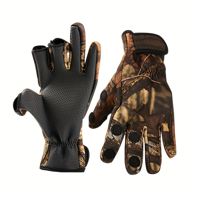 3 Finger Flip Fishing Gloves Anti-slip Waterproof Windproof Gloves