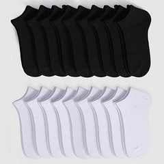 18 Pairs Solid Socks Comfy & Breathable Women's Stockings