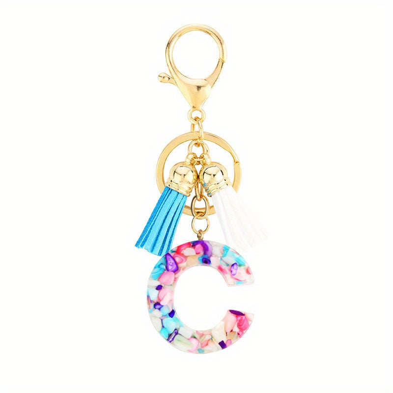 Initial Letter Keychain Alphabet Key Chain Phone Pendant Car Ornament