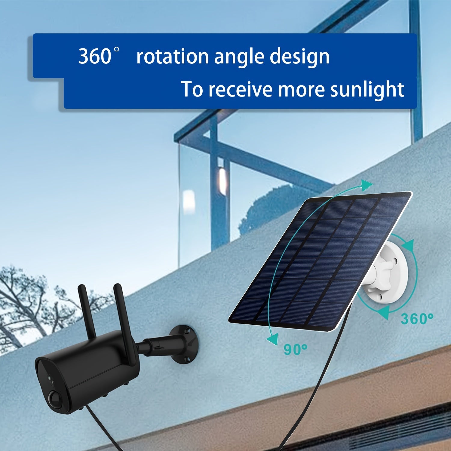 3W 5V USB Solar Camera Charging Plate for Surveillance Camera