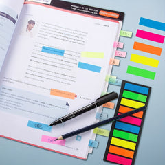 6pcs 1200 Sheets Sticky Index Labels Tabs Stickers for Bookmark School & Office
