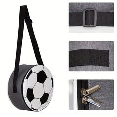Football Pattern Insulation Bag Portable Reusable Lunch Bags