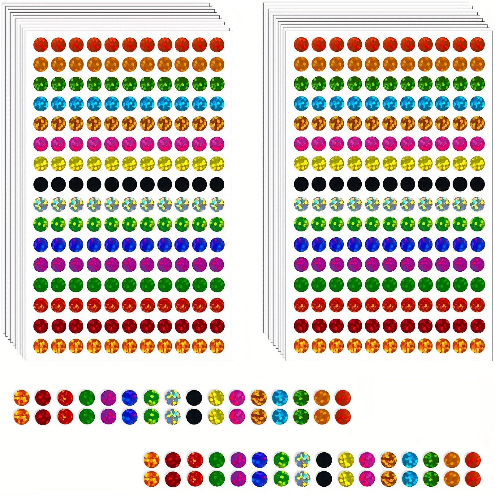 3520pcs Colorful Coding Labels 1/4" Dot Stickers 16 Colors