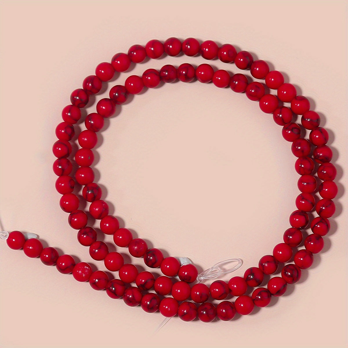 Red Howlite Turquoise Round Beads 4-10mm for Jewelry Making