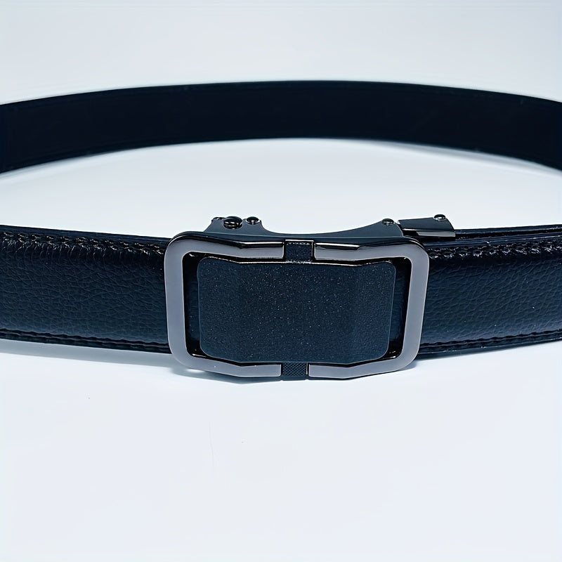 Men's Automatic Buckle PU Leather Belt Casual Business Belt