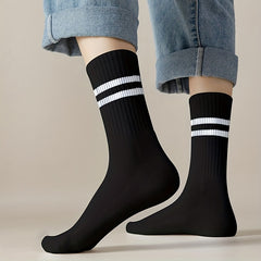Striped Mid Tube & Japanese Crew Socks Women's Stockings