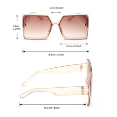 Square Large Frame Sunglasses in 2 Colors