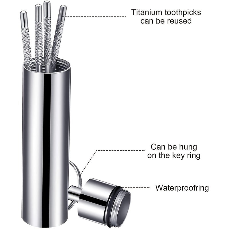 Portable Dental Care Kit 304 Stainless Steel Toothpick Floss
