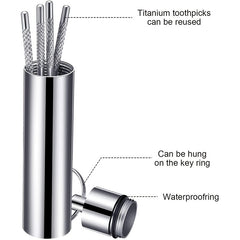 Portable Dental Care Kit 304 Stainless Steel Toothpick Floss