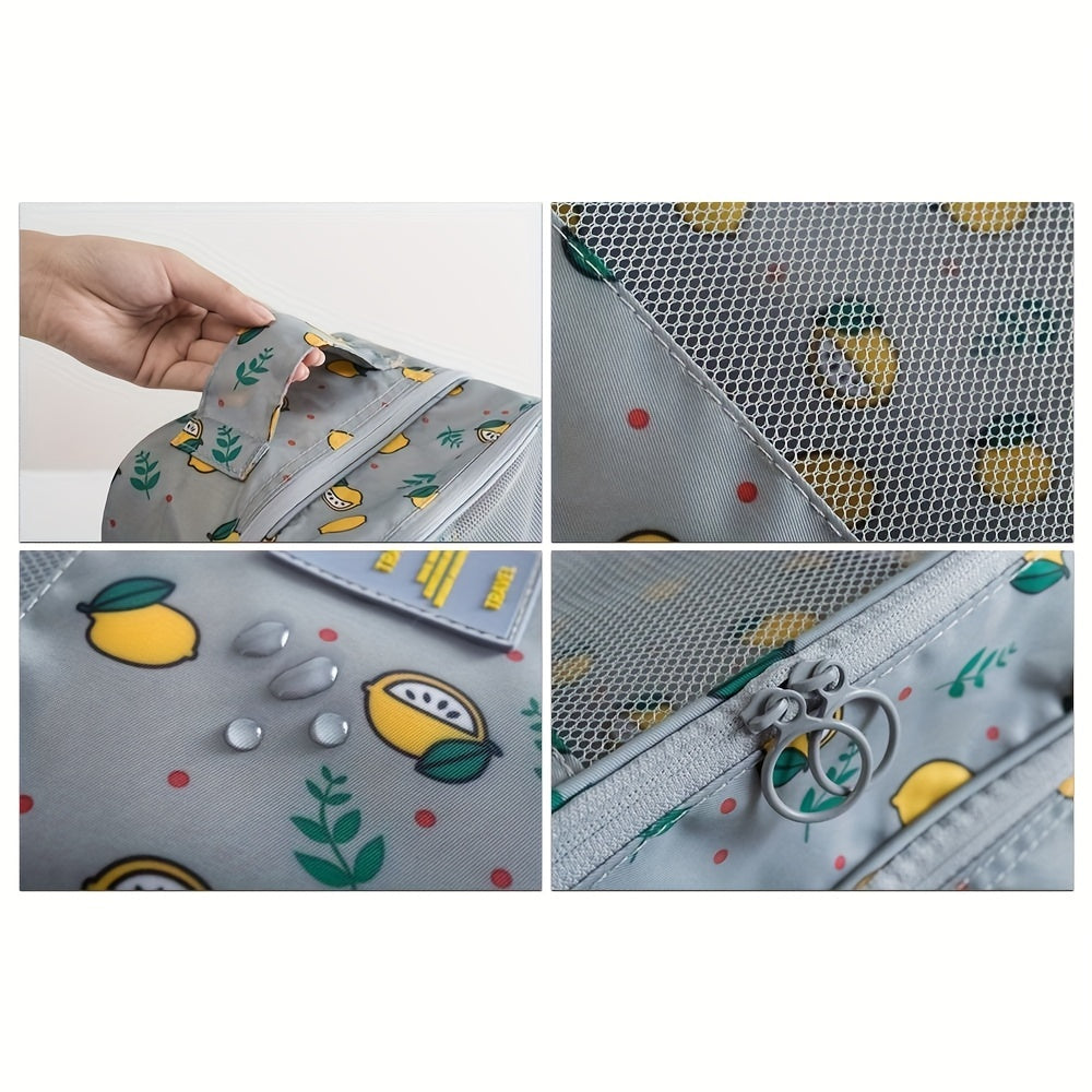 Travel Shoes Storage Bag Lemon Pattern Organizer