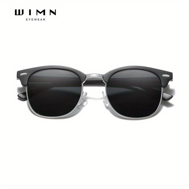 WIMN Polarized Sunglasses Men UV400 Semi Rimless Mirror Sun Glasses Male Eyewear