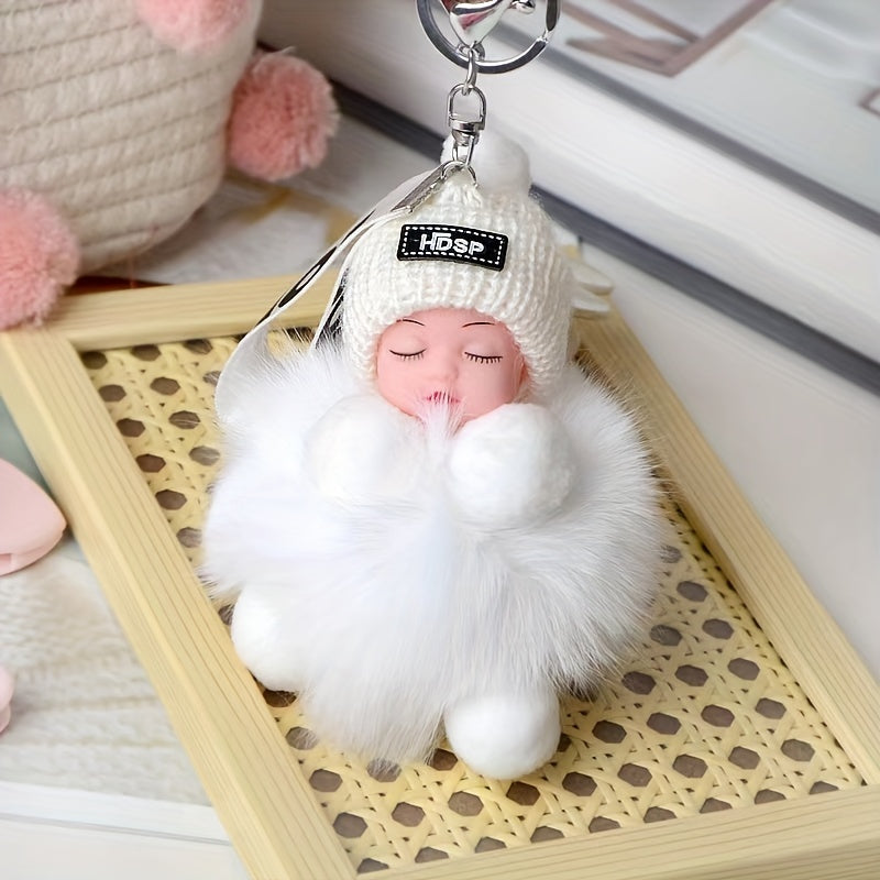 Plush Doll Hairball Pendant Bag Charm Keychain