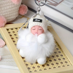 Plush Doll Hairball Pendant Bag Charm Keychain