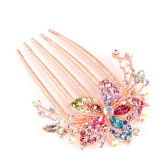 Rhinestone Flower Hair Clip Comb Wedding Headpiece Bridal Hair Accessories