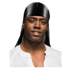 4pcs Silk Like Durags Satin Long Tail Head Wraps Silky Bandana