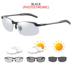 Photochromic Driving Fishing Sunglasses Men Night Vision Decorative Glasses