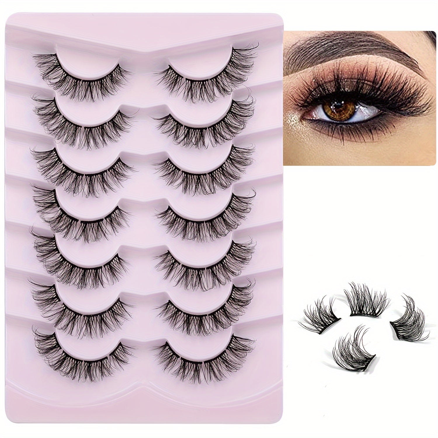 Natural Look 3D Individual Lashes 15mm Cluster Lash Extensions DIY Strip