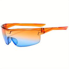 Y2K Semi Rimless Gradient Lens Sunglasses UV400