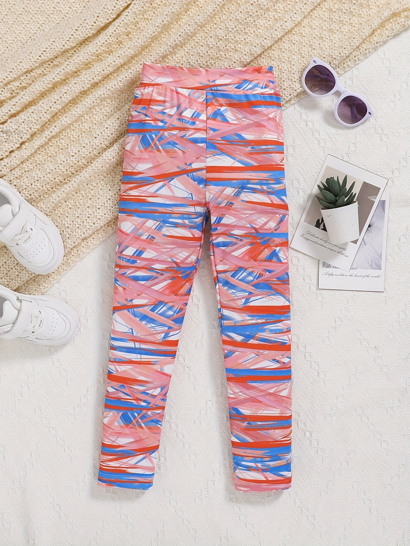 Toddler Girls Abstract Graphic Workout Leggings Yoga Pants