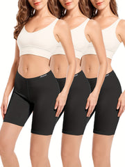 3 Pack Women's Plus Size Letter Print Boy Shorts Underwear Set