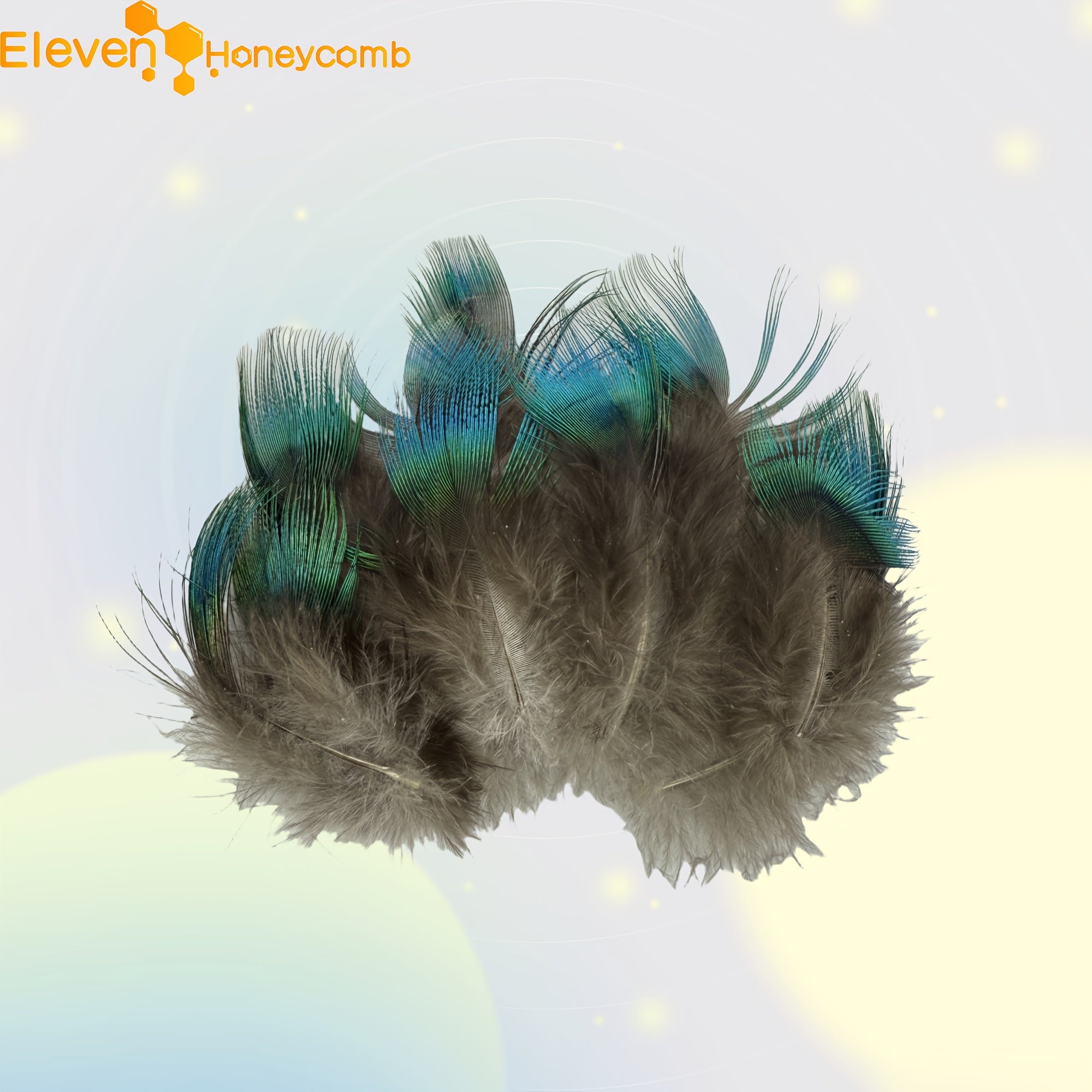 10pcs Bohemian Style Artificial Peacock Feathers for Wedding Decor DIY Projects