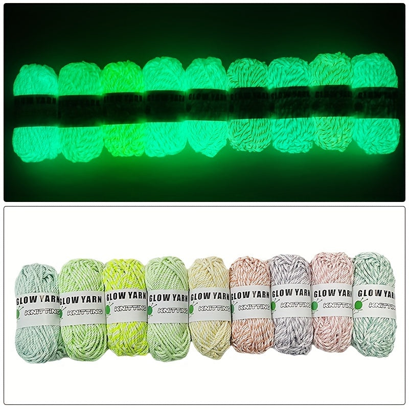 Glowing Luminous Macrame Cord For DIY Hand Knitting Yarn 50g